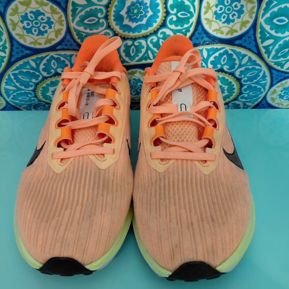 Nike Vibrant Breathable Orange and Green Sneakers - Picture 2 of 7